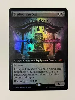 Blade of the Oni (Extended Art) FOIL Kamigawa: Neon Dynasty NM MTG Magic CARD - Image 2