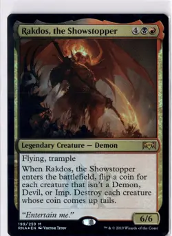 Rakdos, The Showstopper LP* FOIL Ravnica Allegiance 199/259 mtg -UnltdCards - Image 1