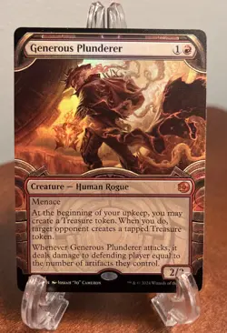 MTG Generous Plunderer Showcase Foil Outlaws of Thunder Junction OTJ Magic - Image 1