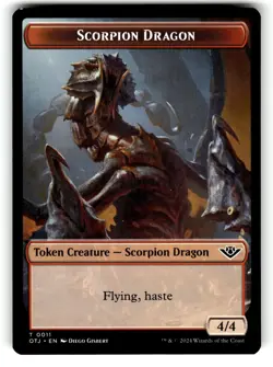 Scorpion Dragon Token 11 Outlaws of Thunder Junction Magic: The Gathering NM - Image 1