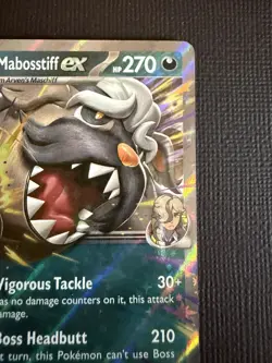 Arven's Mabosstiff ex 139 pokemon destined rivals Play Stamp NM - Image 3