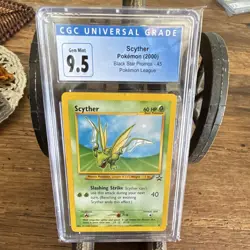 CGC Blue Label 9.5 GEM MINT 2000 Black⭐ Promo Pokemon League Scyther #45 - Image 1