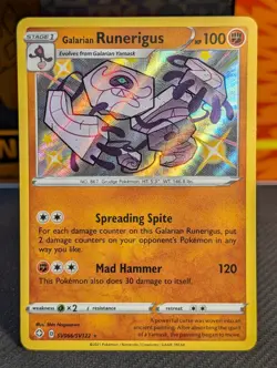 Pokemon Galarian Runerigus SV066 Shining Fates: Shiny Vault Holo NM Unplayed - Image 1