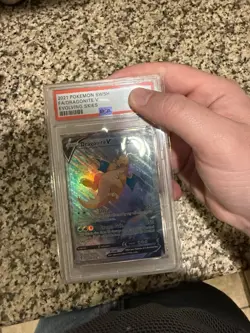 2021 Pokemon Evolving Skies Dragonite V 192/203 Full Art Holo Ultra Rare PSA - Image 1