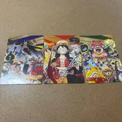 One Piece Luffy Shanks set Natsucomi 2022 Double Sticker - Eiichiro Oda Shueisha - Image 1
