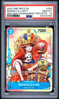2024 ONE PIECE PROMOS #043 MONKEY D. LUFFY PSA 10 - Image 1