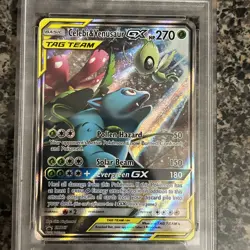 Celebi & Venusaur GX SM167 Holo PSA 9 Promo Card Sun and Moon Team - Image 2