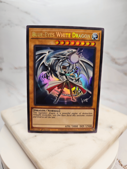 Blue-Eyes White Dragon (English JMPR-JP001 Kaiba Art) Ultra Rare Custom Card - Image 1
