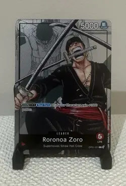 One Piece Roronoa Zoro Alt Art Card OP01-001 Leader 25th Anniversary - Image 1