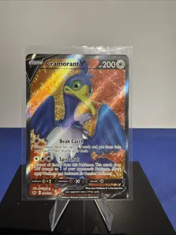 198/202 Cramorant V Sword & Shield Base Set Pokemon Card TCG Full Art Genuine - Image 1