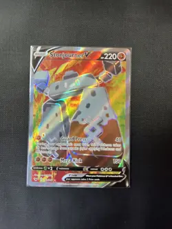 Pokemon Card - Stonjourner V Sword & Shield Base Set 193/202 Ultra Rare Full Art - Image 1