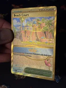 Pokemon Cards Beach Court 263/182 Gold Secret Rare Paradox Rift - (NM) #2 - Image 3