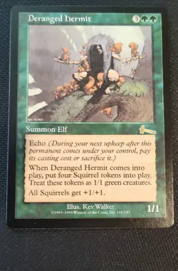 Deranged Hermit Rare Urza's Legacy Summon Elf MTG - Image 4