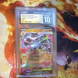 CGC Pristine 10 2025 Pokemon TCG Japanese Mega Charizard X ex 013/080 Holo - Image 1
