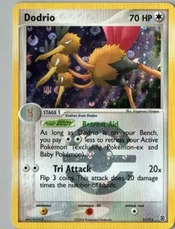 Pokemon TCG Dodrio Leaf Green Fire Red reverse holo rare 21/112 LP - Image 1