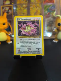 Pokemon TCG Team Rockets Meowth #18 Black Star Promo WOTC NM - Image 1