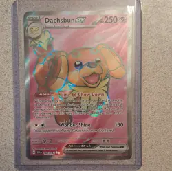 Pokemon Company Dachsbun ex Secret Rare Full Art Holo 160/142 Paldean Fates ENG - Image 1