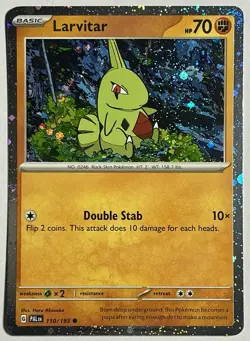Larvitar 110/193 (NM) Cosmos Holo •x3 SWIRLS• Scarlet and Violet: Promo TCG - Image 1
