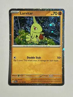 Larvitar 110/193 (NM) Cosmos Holo •x3 SWIRLS• Scarlet and Violet: Promo TCG - Image 2