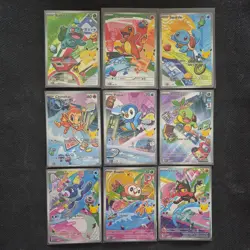 Pokemon First Partner Illustration Series 1 Collection - Complete Full Set Of 9 - Image 1