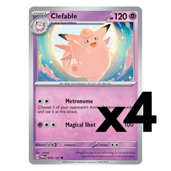 4x Clefable - 079/167 - SV06: Twilight Masquerade (TWM) Pokemon Playset x4 - Image 1