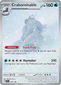 Crabominable 149/142 Holo Illustration Rare Stellar Crown 2024 Near Mint - Image 1