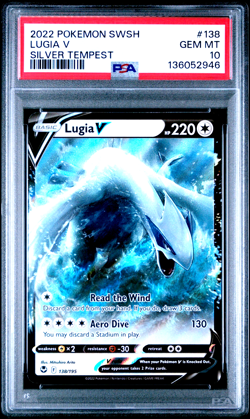 Pokemon Silver Tempest Lugia V 138/195 Ultra Rare Full Art Holo PSA 10 GEM MINT - Image 1