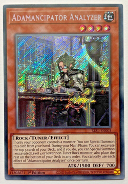 SESL-EN003 Adamancipator Analyzer Secret Rare 1st Ed Moderately Played YuGiOh - Image 1