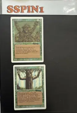 MTG Signed Living Lands, Ironroot Treefolk, Jesper Myrfors Revised - Image 1