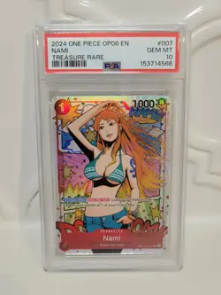 2024 One Piece Nami ST01-007 PSA 10 Treasure Rare OP06 Wings Captain - Image 1