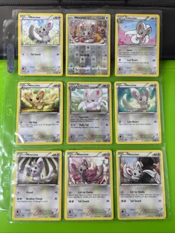 Pokemon Binder Collection Minccino Cards Black & White XY - Image 1