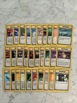 Pokemon Card Lot 1999 WOTC 30 Different Trainer Cards All NM Many Rare. - Image 1