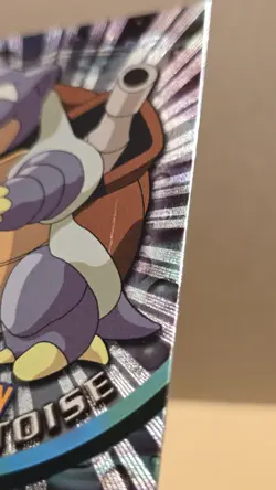 Pokemon TCG Blastoise 09 Silver Foil Card 1999 Topps TV Series Black Label LP - Image 3