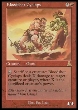 MTG Magic the Gathering Bloodshot Cyclops (77/143) Urza's Destiny LP - Image 1
