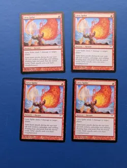 MTG Lava Spike X4: Champions of Kamigawa #178 - EX - Image 1