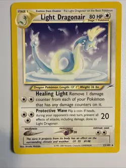 Pokemon TCG Light Dragonair Neo Destiny 22/105 Non-Holo Rare Card LP+ - Image 1