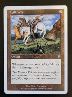 Caltrops, English 7th Edition Magic MTG MP - Image 1