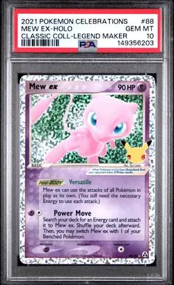 2021 POKEMON CELEBRATIONS CLASSIC COLLECTION #88 MEW EX-HOLO PSA 10 - Image 1