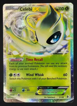 Pokemon TCG: Celebi EX - Ultra Rare Holo 9/149 Boundaries Crossed - MP - Image 1