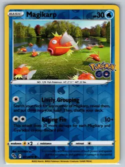 Magikarp 021/078 Common Pokemon GO Pokemon Reverse Holo Near Mint - Image 1