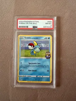 Sobble on the Ball 005/005 | Futsal | PSA 8 | Pokemon - Image 1