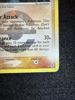 Pokemon Marowak Reverse Holo 7/112 from Fire Red Leaf Green in MP condition! - Image 5