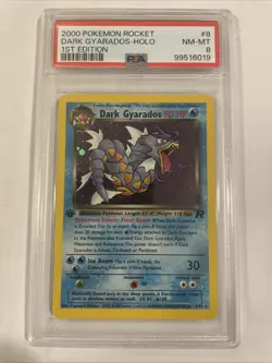 🌈Dark Gyarados 1st Edition Pokemon Team Rocket 8/82 Holo RARE 🦄 PSA 8 - Image 3