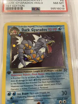 🌈Dark Gyarados 1st Edition Pokemon Team Rocket 8/82 Holo RARE 🦄 PSA 8 - Image 5