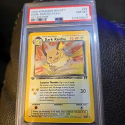 2000 Pokemon Team Rocket Dark Raichu Rare Swirl 1st Edition Holo #83 NM-MT PSA 8 - Image 2