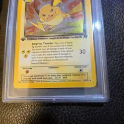 2000 Pokemon Team Rocket Dark Raichu Rare Swirl 1st Edition Holo #83 NM-MT PSA 8 - Image 4