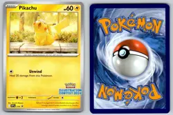 Pikachu (Illustration Contest 2024) 214 Scarlet & Violet Promo Pokemon NM - LP - Image 3