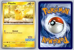 Pikachu (Illustration Contest 2024) 214 Scarlet & Violet Promo Pokemon NM - LP - Image 3