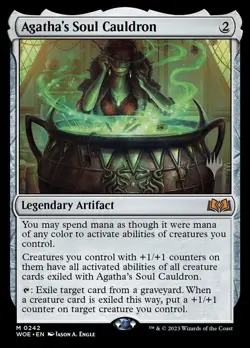 MTG Agatha's Soul Cauldron (242p/200) Wilds of Eldraine Promos NM - Image 1