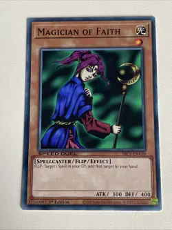 Yugioh - Magician of Faith x 3 - 1st Edition NM - Plus Free Holographic Card - Image 3